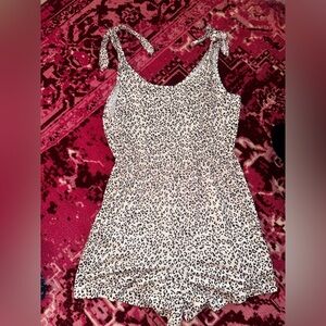 Leopard Print Women's Romper